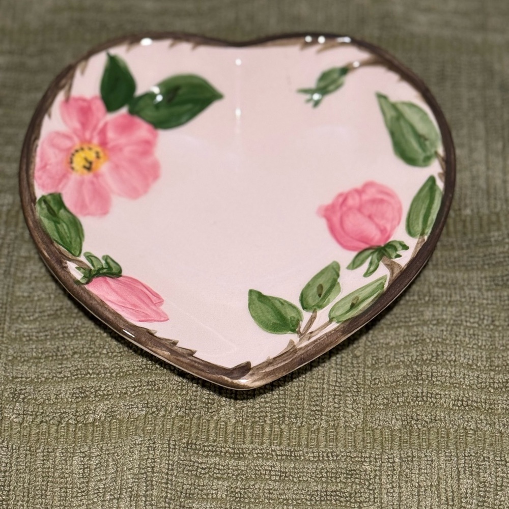 Heart-Shaped Floral Dish